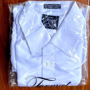 Brand new M-1 Formal Shirts white tuxedo shirt
